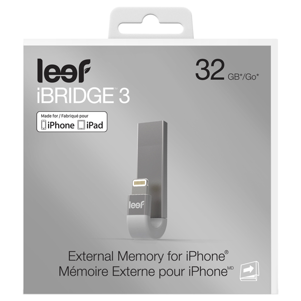 Флеш-диск для Apple Leef iBridge3 32 Гб, серебристый (LIB300SW032R1)
