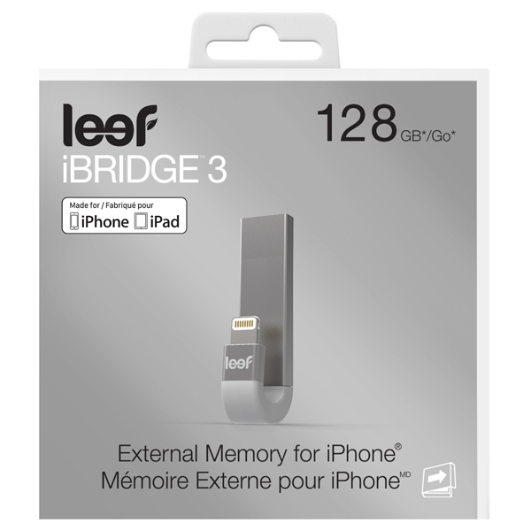 Флеш-диск для Apple Leef iBridge3 128 Гб, серебристый (LIB300SW128R1)