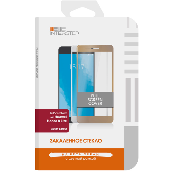 Защитное стекло InterStep Full Screen Cover Blue для Honor 8 Lite фото
