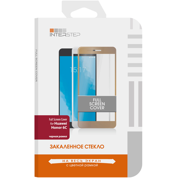 Защитное стекло InterStep Full Screen Cover Black для Honor 6C фото