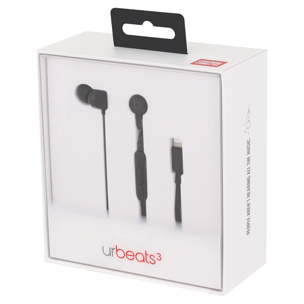 Наушники внутриканальные Beats urBeats3 with Lightning Black (MQHY2ZE/A)