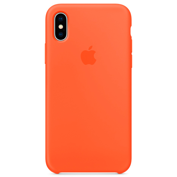 Чехол Apple iPhone X Silicone Case Spicy Orange (MR6F2ZM/A) фото