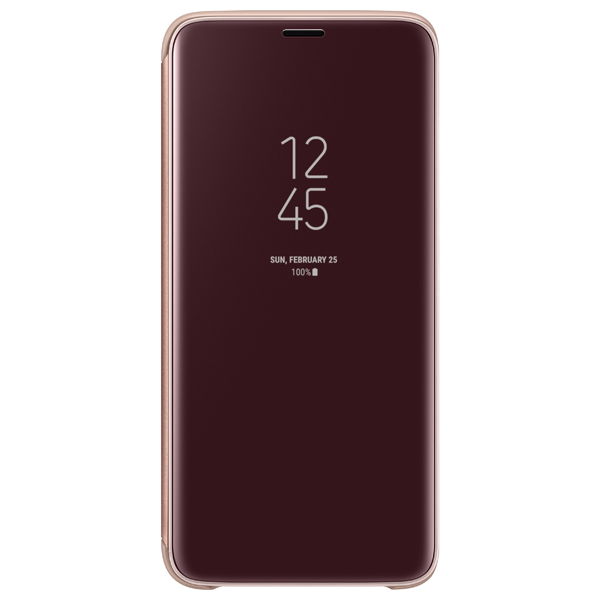Чехол Samsung Clear View S.Cover для Galaxy S9, золотой фото