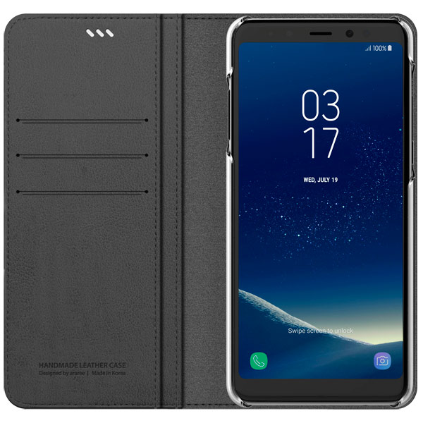 Чехол Araree Mustang Diary для Samsung A8+ (2018) CharcoalGray