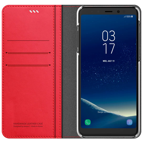 Чехол Araree Mustang Diary для Samsung A8+ (2018) TangerineRed фото