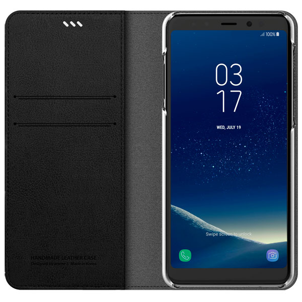 Чехол Araree Mustang Diary для Samsung A8 (2018) черный фото