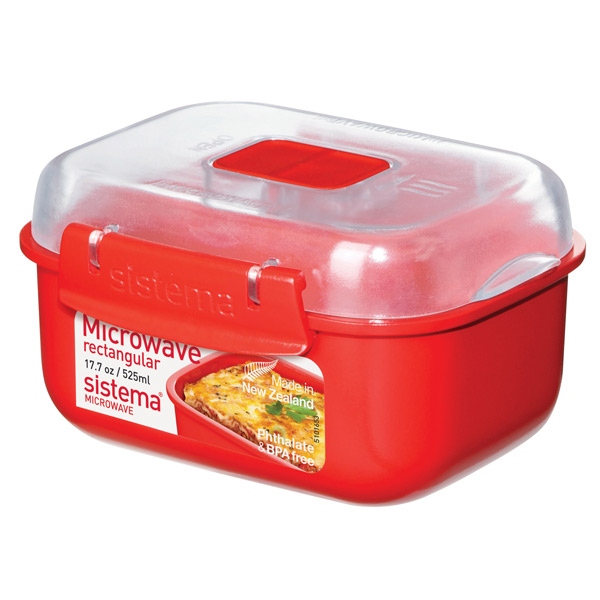 Контейнер для продуктов Sistema Microwave Rectangular 525мл Red (1119) фото