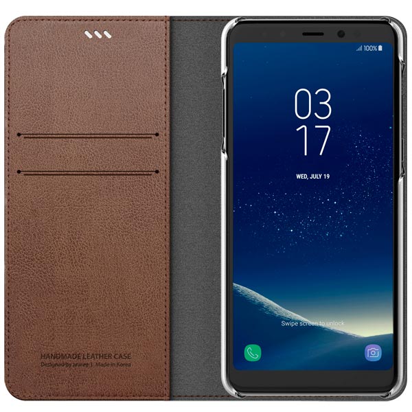 Чехол Araree Mustang Diary для Samsung A8 (2018) Saddle коричневый