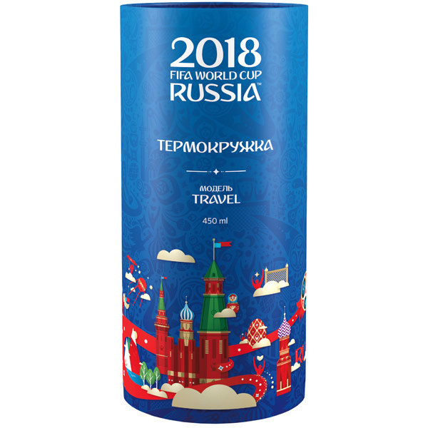 Термокружка Travel 2018 FIFA World Cup Russia 450ml Blue (99070B)