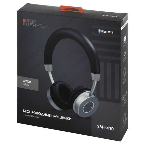 Наушники Bluetooth InterStep SBH-410 Be-In Metal серебристый