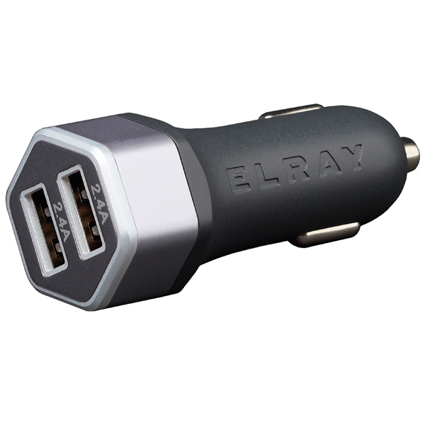 Автомобильное зарядное устройство Elray 2хUSB, 4.8A (CC2U48HEX) фото