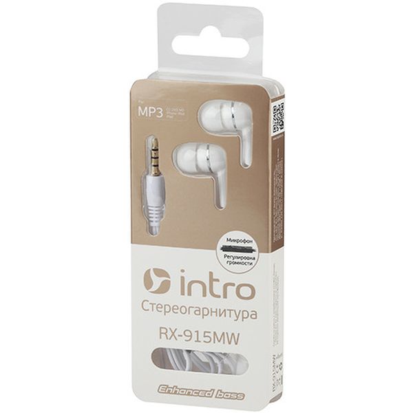Наушники внутриканальные Intro RX-915M White