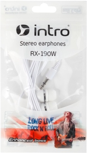 Наушники внутриканальные Intro RX-190W