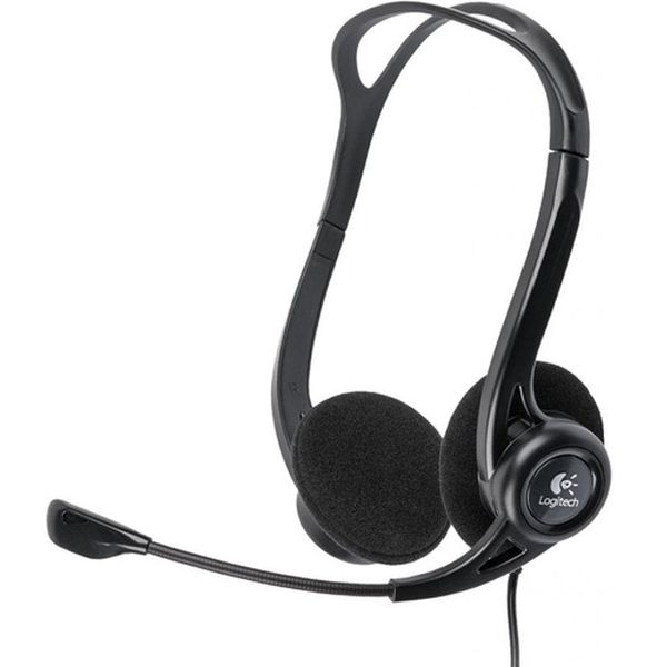 Компьютерная гарнитура Logitech Stereo Headset PC 960 черный (981-000100)