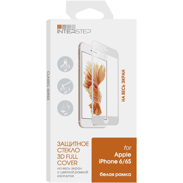 Защитное стекло InterStep IS-TG-IPHON6WHT-000B202