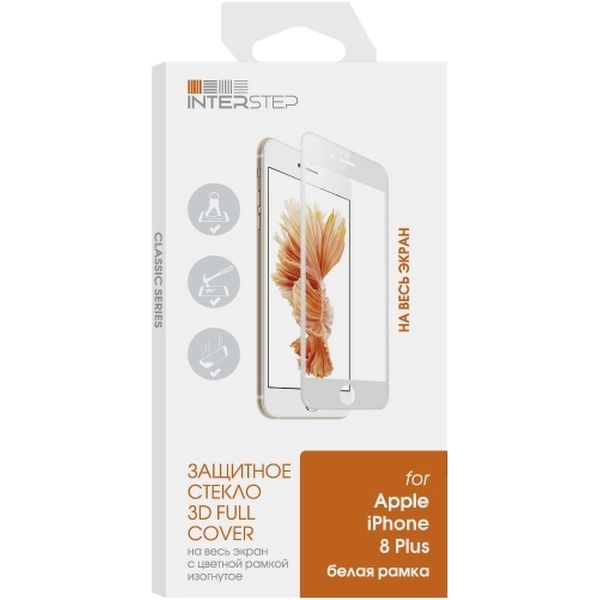 Защитное стекло InterStep IS-TG-IPHO8P3DW-000B202