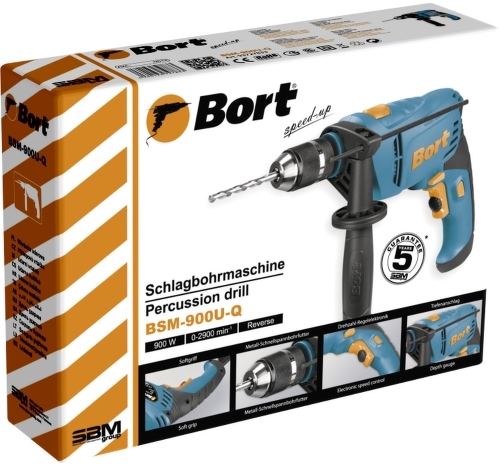 Дрель ударная Bort BSM-900U-Q