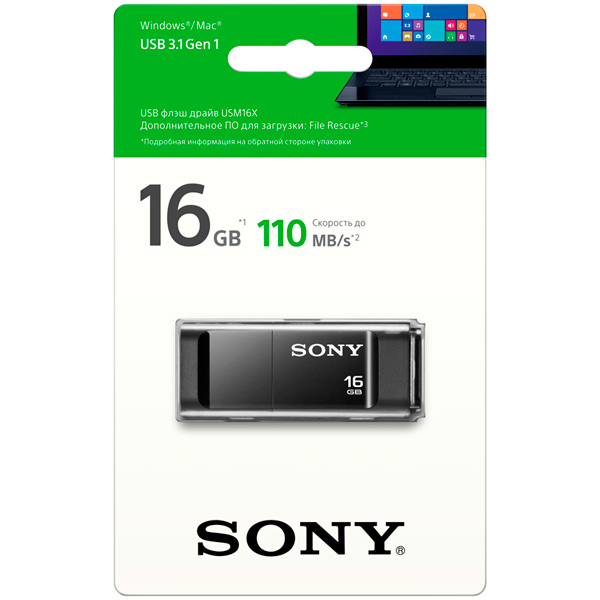 Флеш-диск Sony 16GB USB 3.1 Microvault X (USM16X/B)