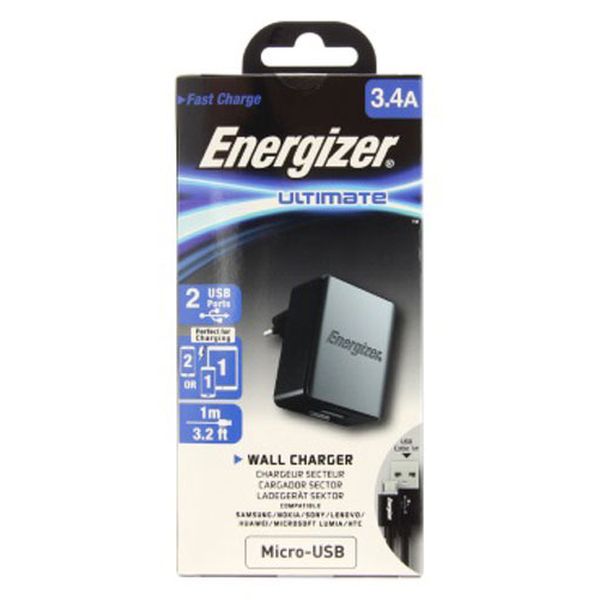 Сетевое зарядное устройство Energizer ACA2CEUUMC3