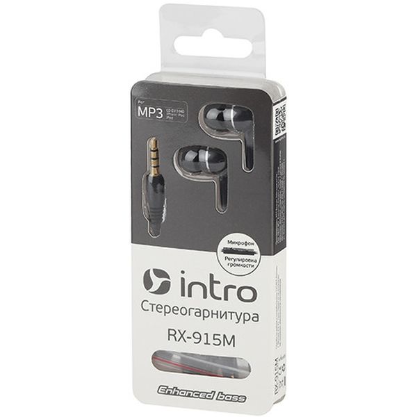 Наушники внутриканальные Intro RX-915M Black