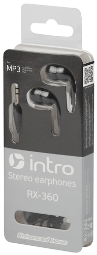 Наушники внутриканальные Intro RX-360 черный
