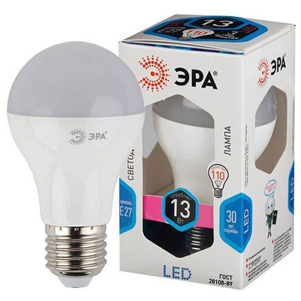 Лампа LED ЭРА smd A60-13W-840-E27