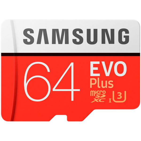 Карта памяти MicroSD Samsung 64GB Evo Plus (MB-MC64GA/RU) фото