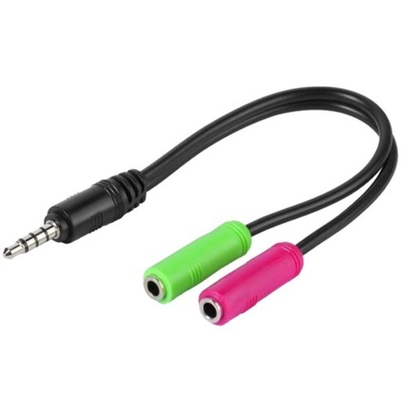 Кабель аналоговый аудио Vivanco Jack3.5 4pin папа/2*Jack3.5 мама 0.1м (45499)