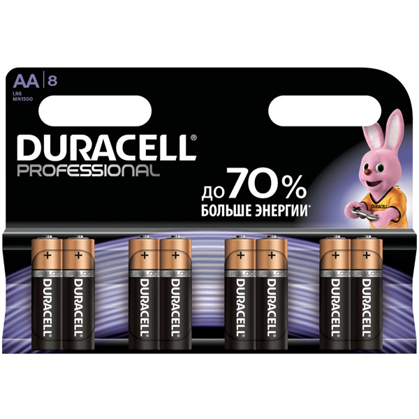 Батарея Duracell AА LR6-12BL Professional 8шт.