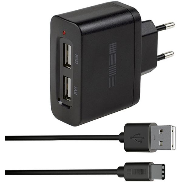Сетевое зарядное устройство с кабелем InterStep RT комбо 2USB + Type C фото