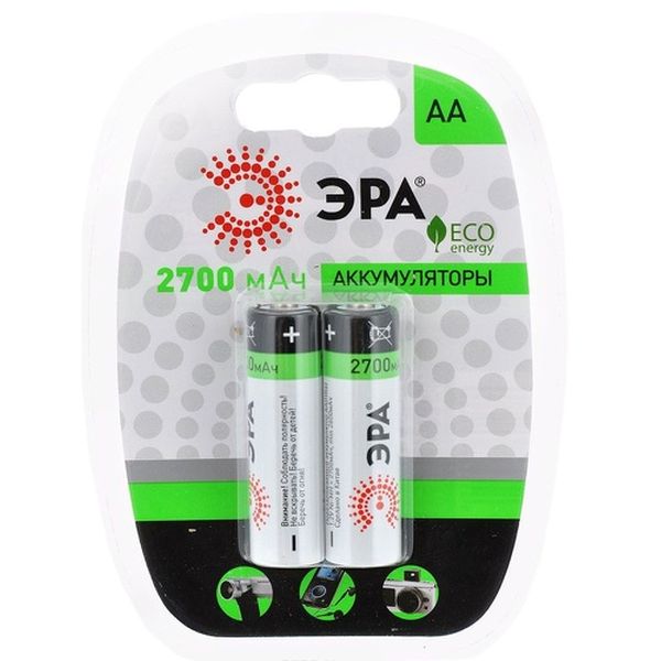 Внешний аккумулятор ЭРА HR6-2BL 2700MAH фото