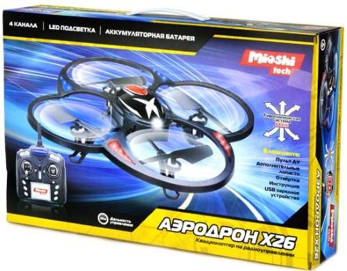 Радиоуправляемый квадрокоптер Mioshi Аэродрон Х26