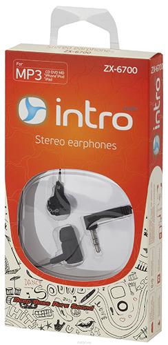 Наушники внутриканальные Intro ZX-6700 черный