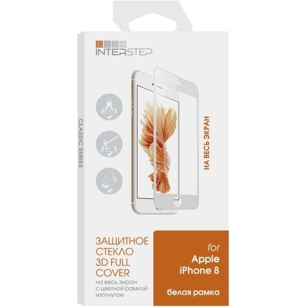 Защитное стекло InterStep IS-TG-IPHON83DW-000B202