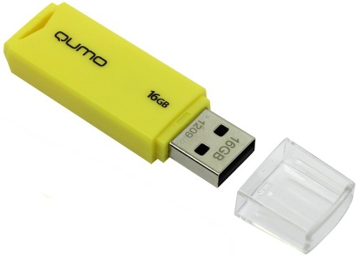 Флеш-диск Qumo QM16GUD-TRP-YELLOW