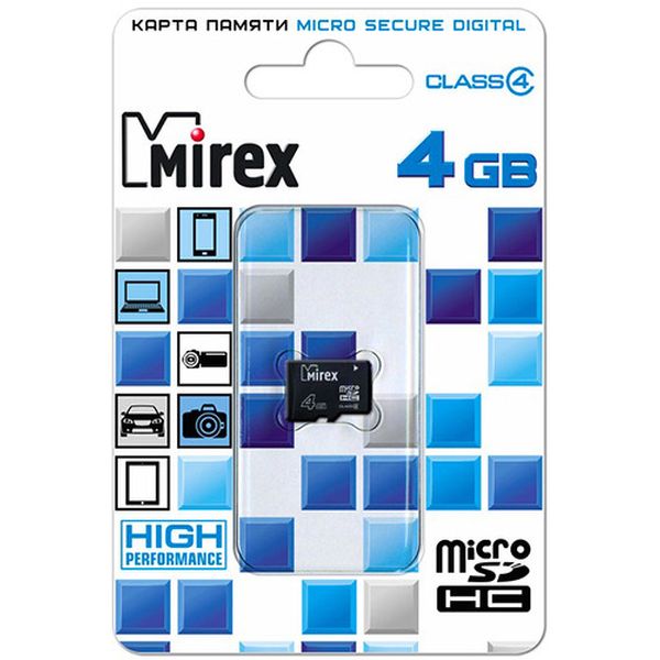 Карта памяти SD Micro Mirex 13612-MCROSD04 фото