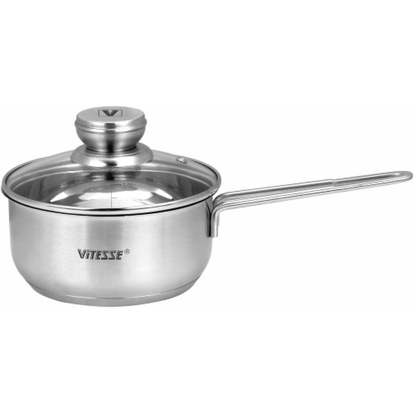Ковш Vitesse Prima 16см 1,3л с крышкой (VS-2047)