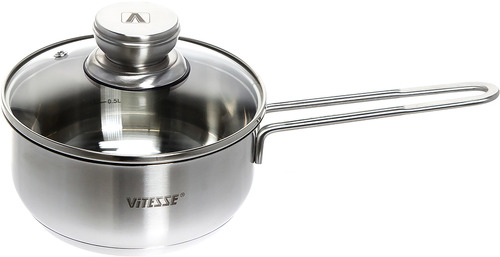 Ковш Vitesse Prima 16см 1,3л с крышкой (VS-2047)