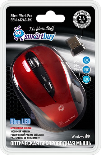 Мышь беспроводная Smartbuy 612AG (SBM-612AG-RK)
