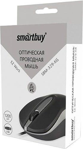 Мышь проводная Smartbuy ONE 329 черно-серый (SBM-329-KG)