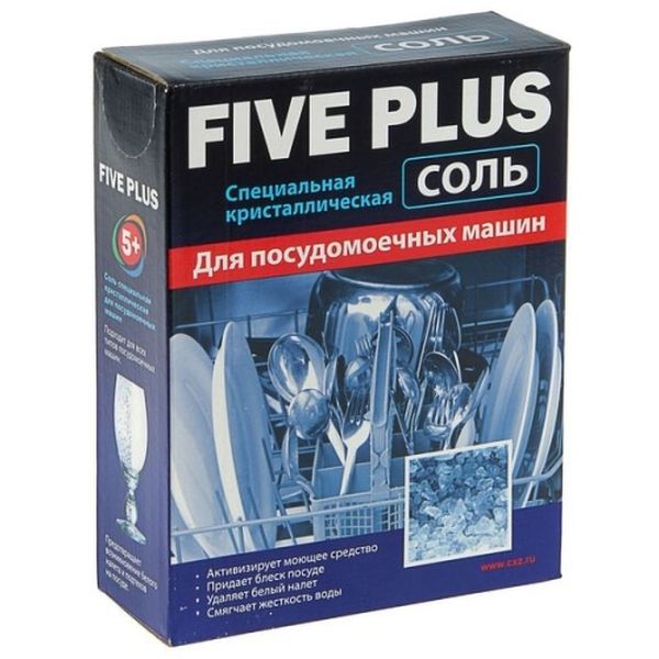 Соль для посудомоечной машины Five Plus 1.5кг