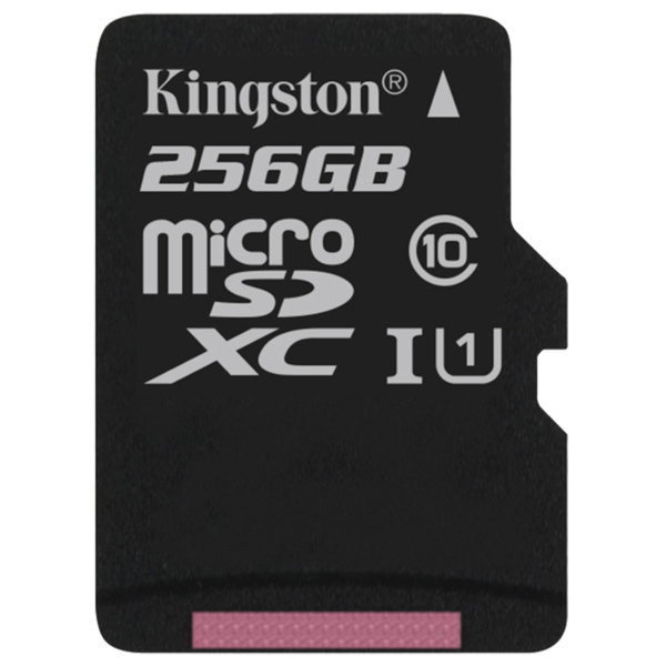 Карта памяти microSDXC Kingston 256GB Canvas Select + SD-адаптер (SDCS/256GB) фото
