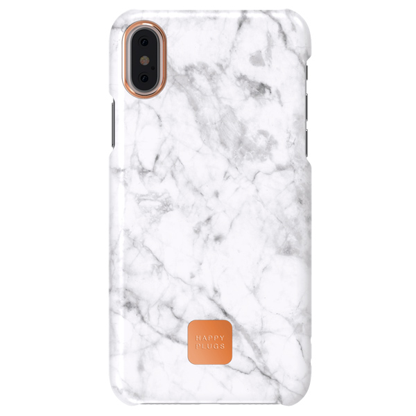 Чехол Happy Plugs 9160 Slim Case для iPhone X, White Marble фото