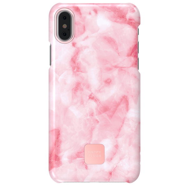 Чехол Happy Plugs 9161 Slim Case для iPhone X, Pink Marble