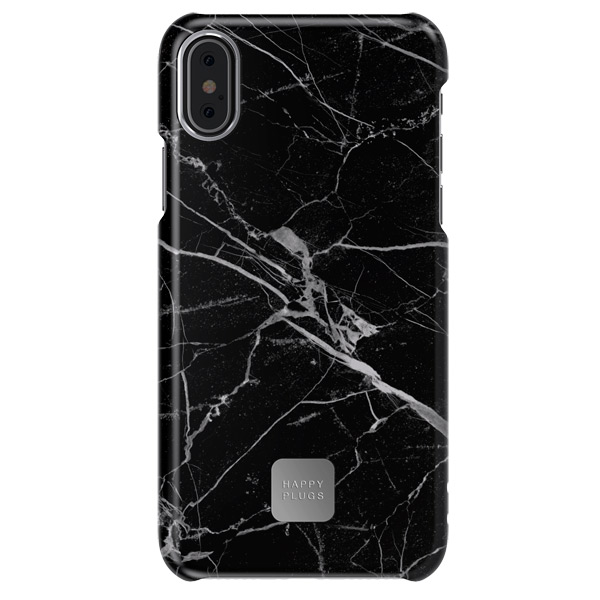 Чехол Happy Plugs 9162 Slim Case для iPhone X, Black Marble фото