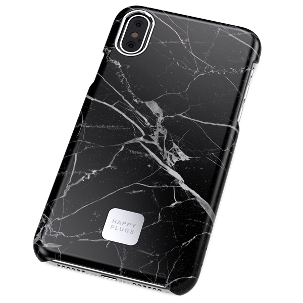 Чехол Happy Plugs 9162 Slim Case для iPhone X, Black Marble