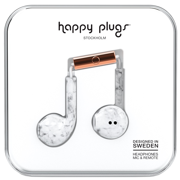 Наушники внутриканальные Happy Plugs 7828 White Marble