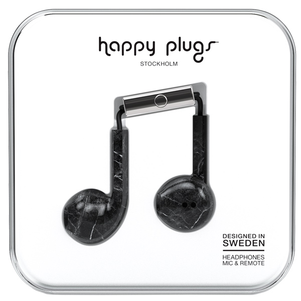 Наушники внутриканальные Happy Plugs 7829 Black Marble