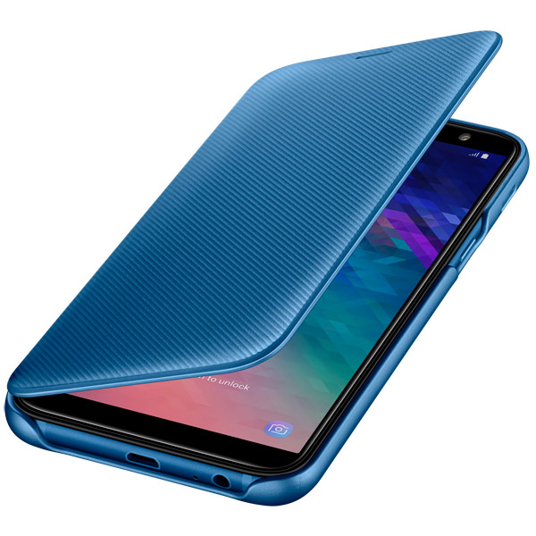Чехол Samsung Wallet Cover для Galaxy A6 (2018), синий фото