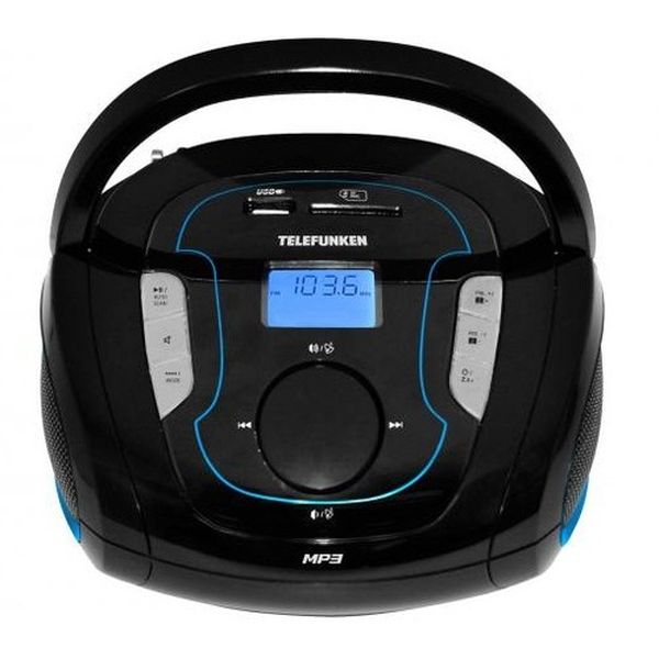 Магнитола Telefunken TF-SRP3471B Black/синий